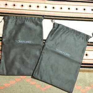 TWO (2) Tom Ford Soft Dark grey Dustbag bundle medium 15” x 10”